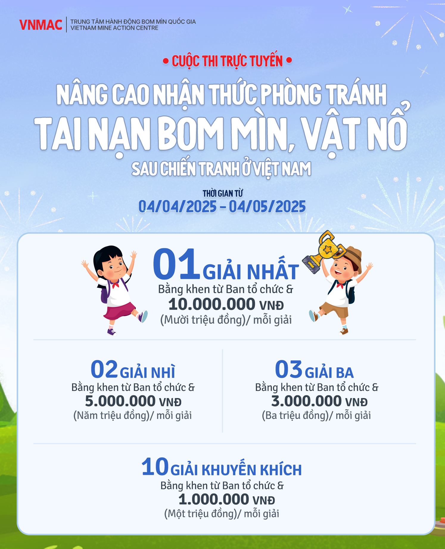 Hưởng ứng cuộc thi trực tuyến nâng cao nhận thức phòng tránh tai nạn bom mìn, vật nổ sau chiến tranh ở Việt Nam