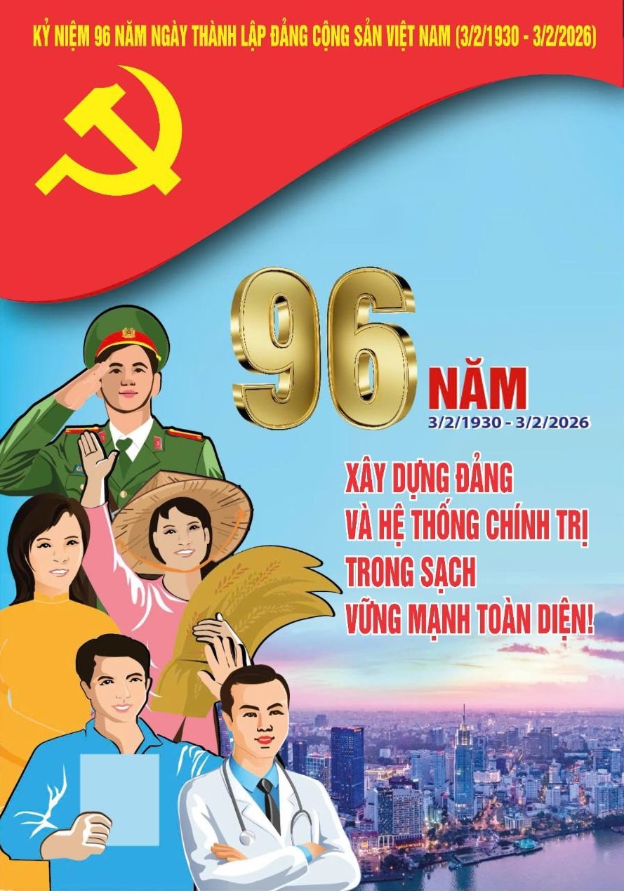 Bệnh viện Phổi Hải Dương chào mừng kỷ niệm 96 năm ngày thành lập Đảng Cộng sản Việt Nam (03/02/1930 – 03/02/2026).